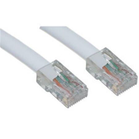 AISH Cat6 White Ethernet Patch Cable Bootless 25 foot AI50587